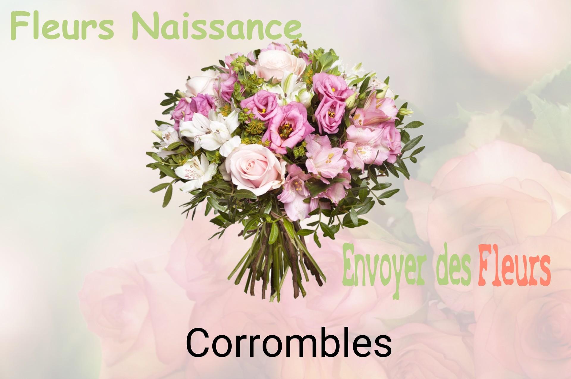 Bouquet de fleurs de naissance livré à Corrombles